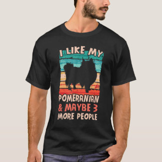 T-shirt J'Aime Mon Pom Poméranien Poméranien