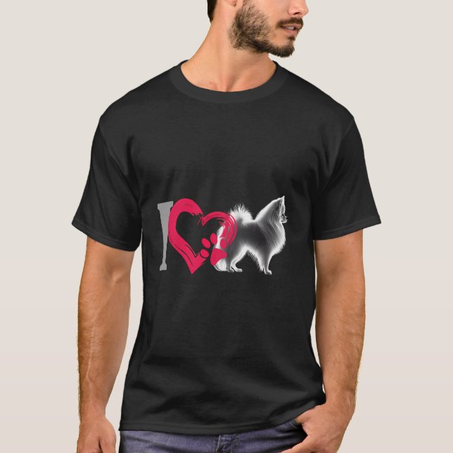 T-shirt J'Aime Mon Poméranien (Devant)