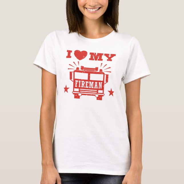T-shirt J'Aime Mon Pompier (Devant)