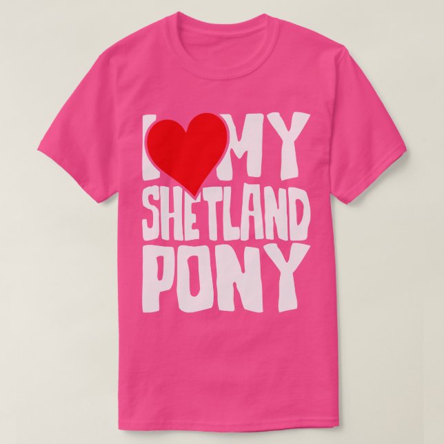 T-shirt J'aime mon poney Shetland (Design devant)