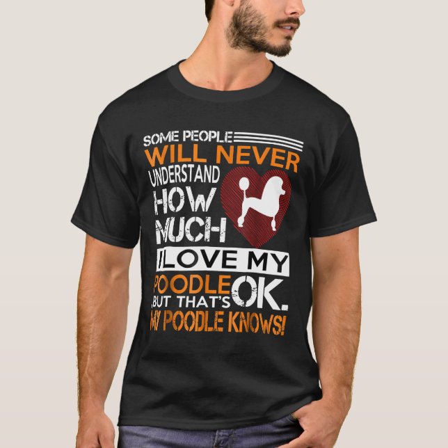 T-shirt J'Aime Mon Poodle (Devant)