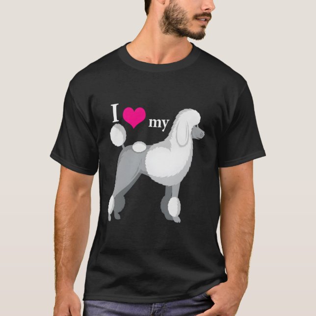 T-shirt J'Aime Mon Poodle (Devant)