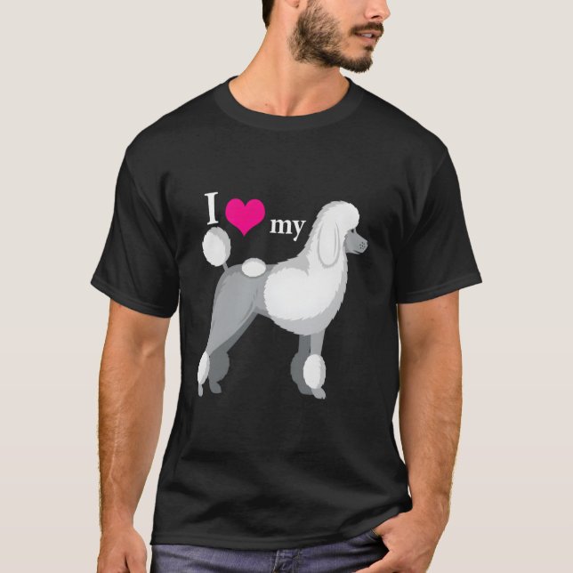 T-shirt J'Aime Mon Poodle (Devant)