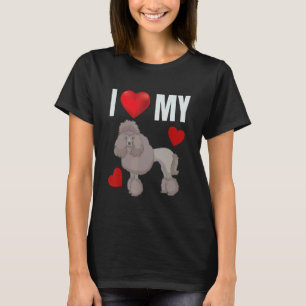 T-shirt J'Aime Mon Poodle French Poodle Chien Chien Chien