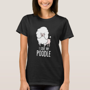 T-shirt J'Aime Mon Poodle Poodle Chien