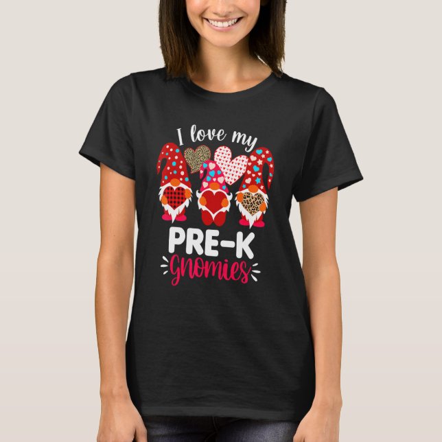 T-shirt J'Aime Mon Pré k Sweties Leopard Plaid Gnome Ensei (Devant)