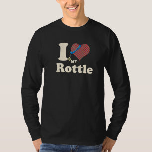 T-shirt J'Aime Mon Propriétaire De Chien De Coeur De Rotte