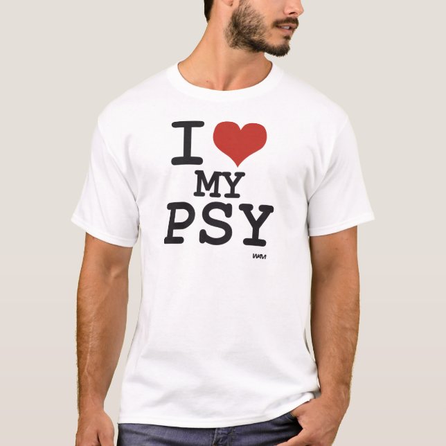 T-shirt J'aime mon psy (Devant)