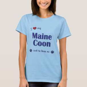 T-shirt J'aime mon ragondin du Maine (le chat masculin)