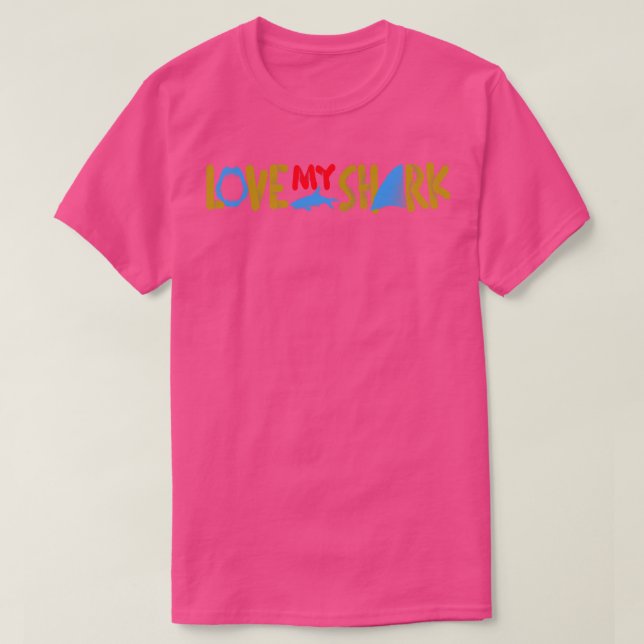 T-shirt J'aime mon requin (Design devant)