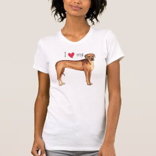 T-shirt J'aime mon Rhodesian Ridgeback