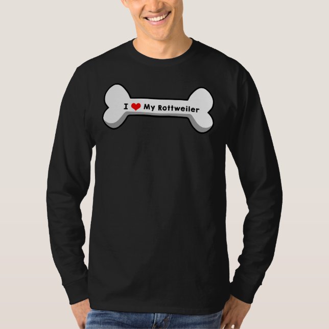 T-shirt J'aime mon Rottweiler (Devant)