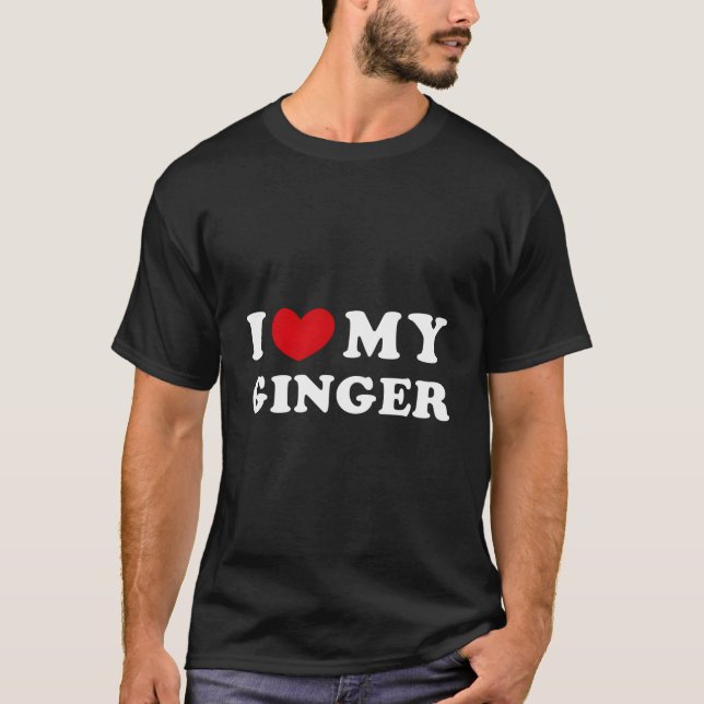 T-shirt J'aime mon roux Il est à moi mon roux (Devant)
