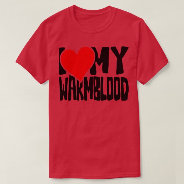 T-shirt J'aime mon sang chaud Horse 1 (Design devant)