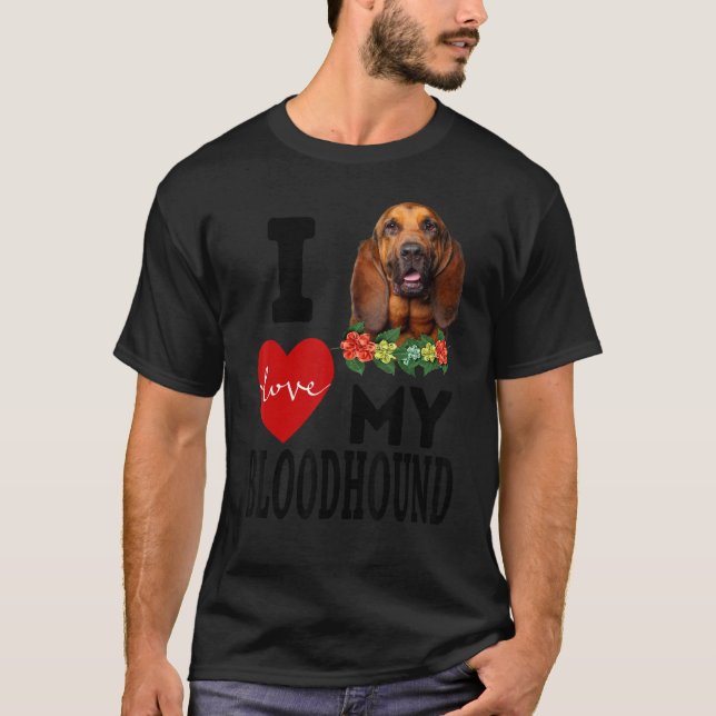 T-shirt J'Aime Mon Sang Chien Animal Animal Animal Maman P (Devant)