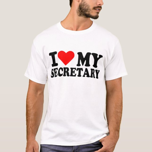T-shirt J'aime mon secrétaire (Devant)