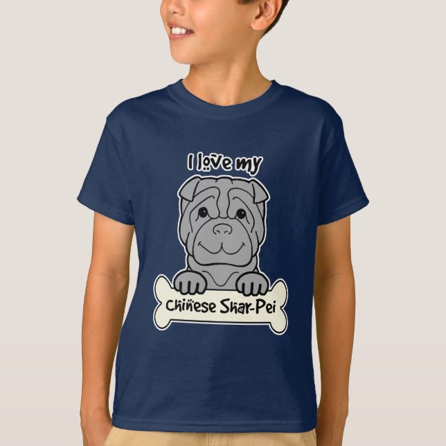 T-shirt J'aime mon Shar-Pei (Devant)