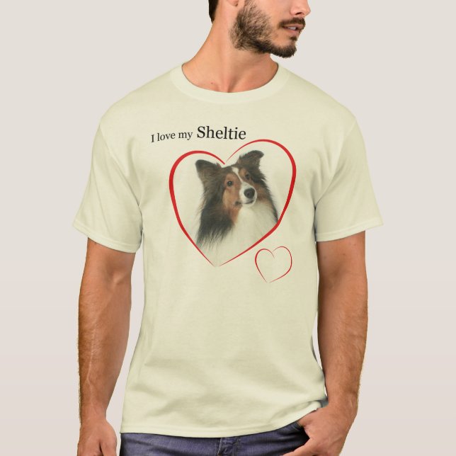 T-shirt J'aime mon Sheltie #2 (Devant)
