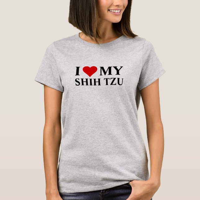 T-shirt J'aime mon Shih Tzu (Devant)