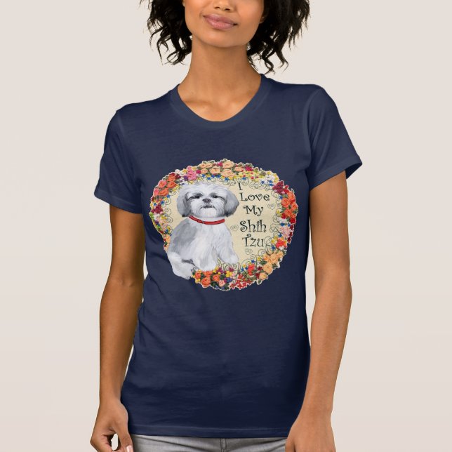 T-shirt J'aime mon Shih Tzu (Devant)