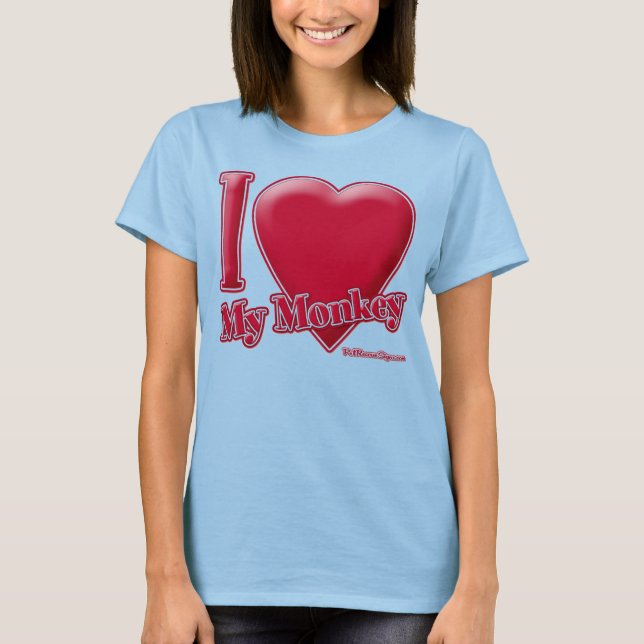 T-shirt J'Aime Mon Singe (Devant)