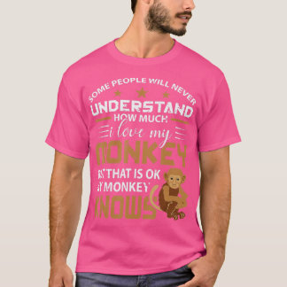 T-shirt J'Aime Mon Singe Animal Singe Cadeau