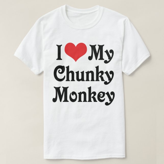 T-shirt J'aime mon singe costaud (Design devant)