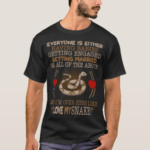 T-shirt J'Aime Mon Snake Pet Les Amateurs De Cadeaux