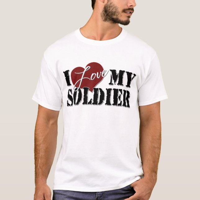 T-shirt J'aime mon soldat (Devant)