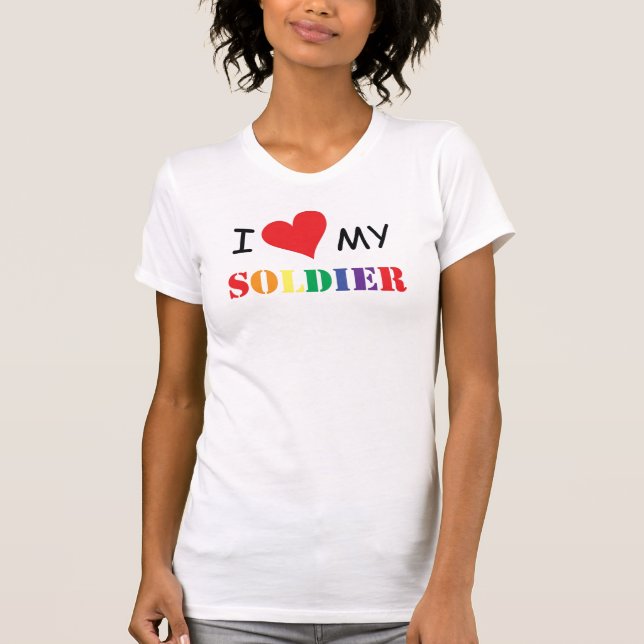 T-shirt j'aime mon soldat GAI (Devant)