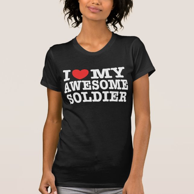 T-shirt J'Aime Mon Soldat Impressionnant (Devant)