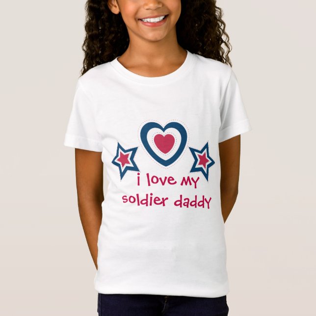 T-Shirt J'aime mon soldat papa maman - 4 juillet (Devant)