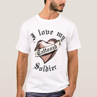 T-SHIRT J'AIME MON SOLDAT TATOUÉ