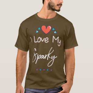T-shirt J'Aime Mon Sparky Cute Mères Day Cadeau