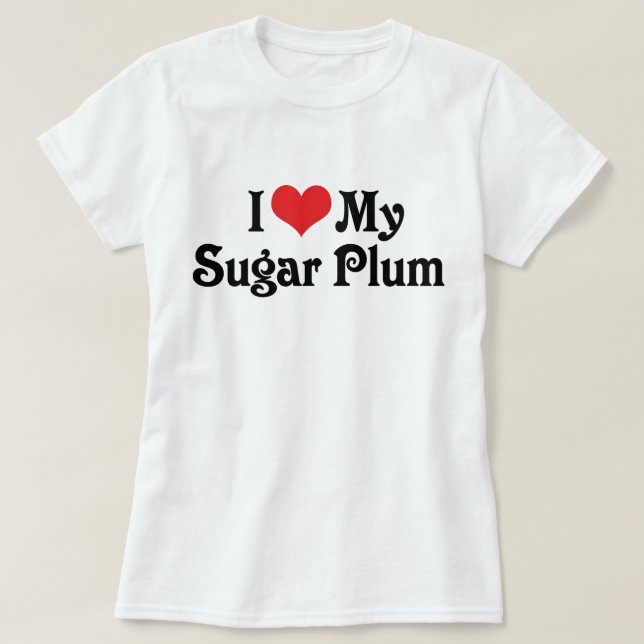 T-shirt J'aime mon sucre prune (Design devant)