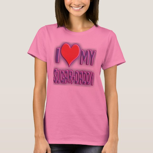 T-shirt J'aime mon sugar-daddy. (Devant)