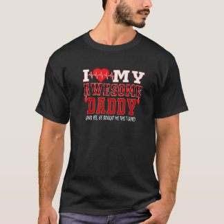 T-shirt J'Aime Mon Super Papa Et Oui Il M'A Acheté Ça
