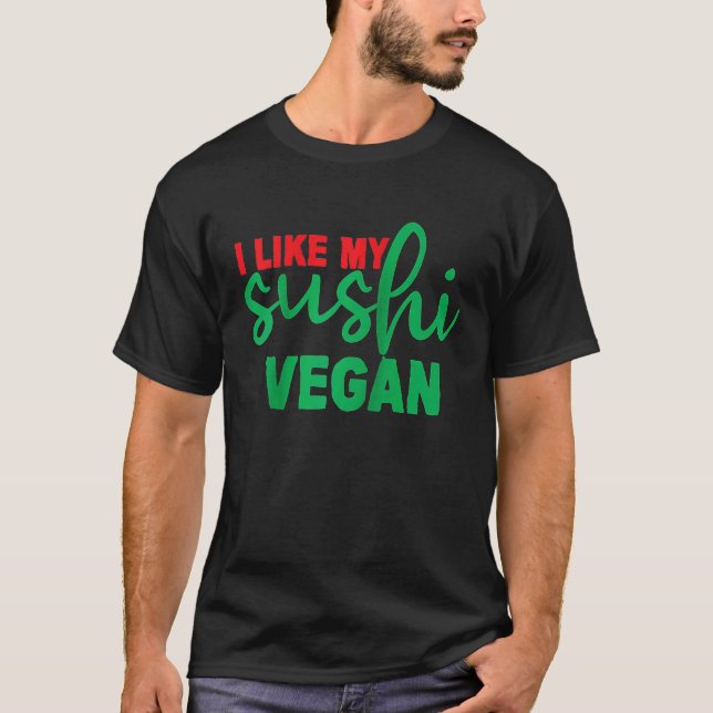 T-shirt J'aime Mon Sushi Végétal Raglan (Devant)
