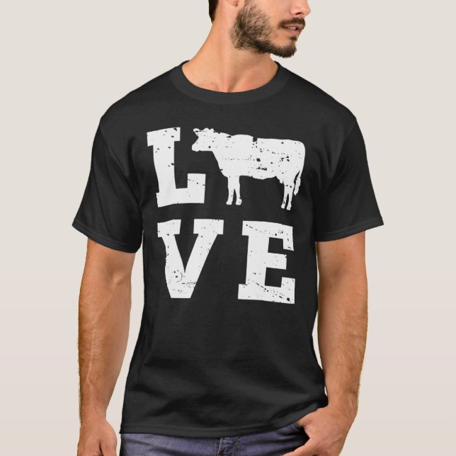 T-shirt J'aime mon T de vache (Devant)