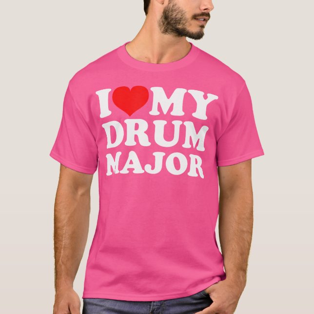 T-shirt J'Aime Mon Tambour Major (Devant)