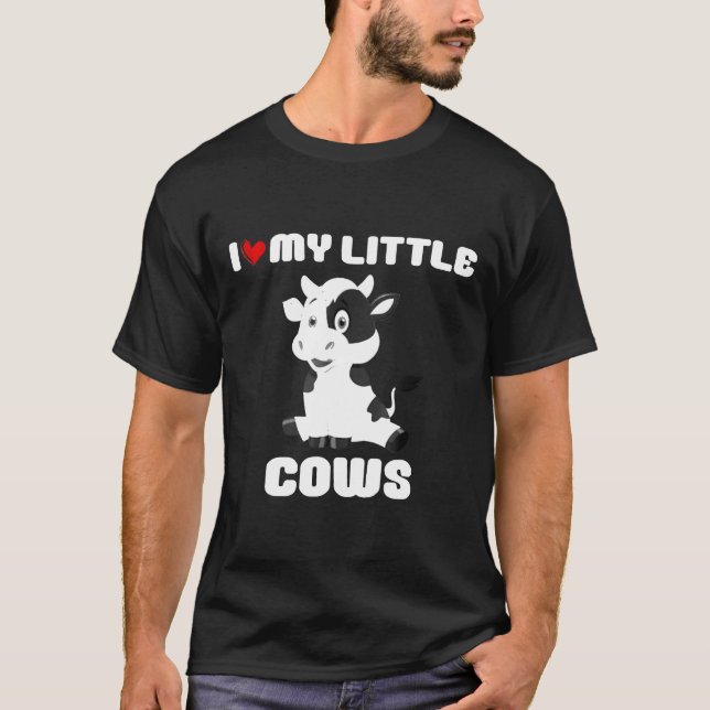 T-shirt J'aime mon tee de vaches d'élevage de vaches (Devant)