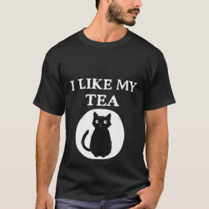 T-shirt J'aime mon thé aussi noir que ma chatte sorcière e