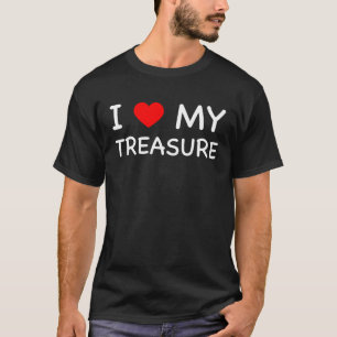 T-shirt J'aime mon trésor Cœur Rouge