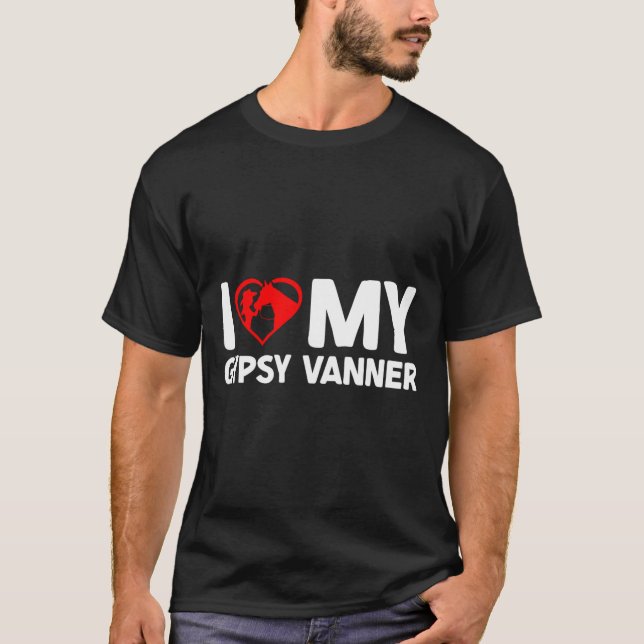 T-shirt J'Aime Mon Vanner Gitan Cheval Équitation (Devant)