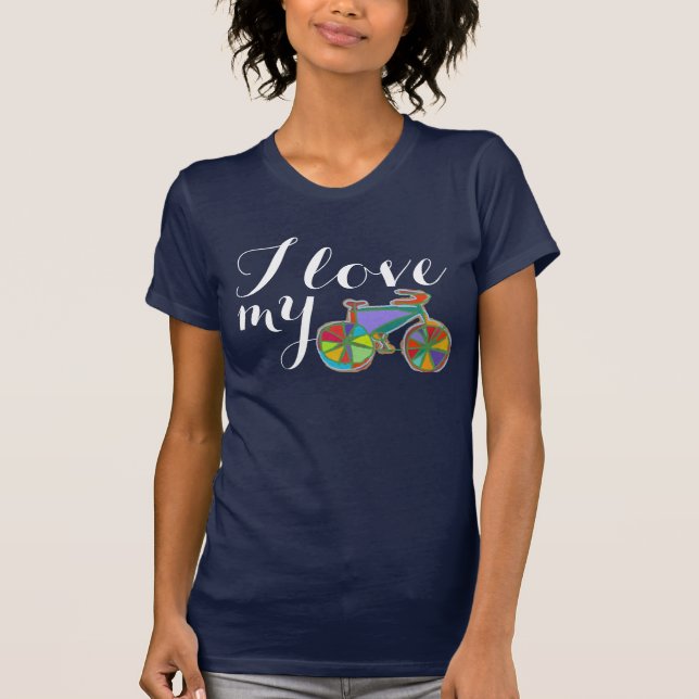 T-shirt 'J'aime mon vélo' (Devant)