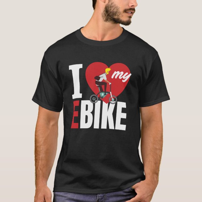 T-shirt J'Aime Mon Vélo E Vélo (Devant)