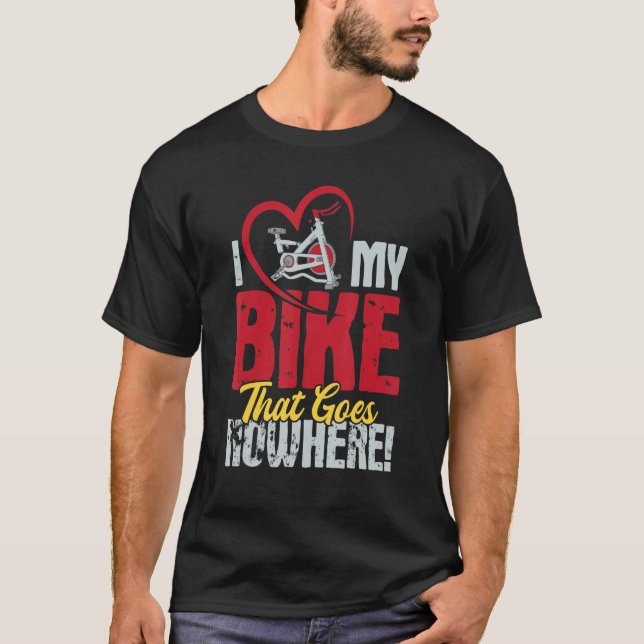 T-shirt J'Aime Mon Vélo Qui Ne Va Nulle Part À L'Intérieur (Devant)