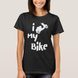 T-shirt J'aime mon vélo scooter moto motocyclette hommes f
