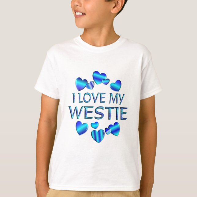 T-shirt J'aime mon Westie (Devant)