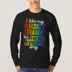 T-shirt J'Aime Mon Whiskey Droit Lgbt Pride Gay Lesbian